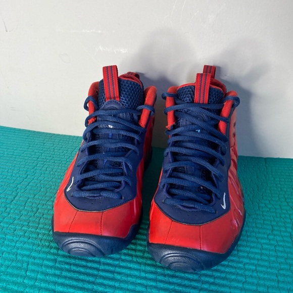 Nike Other - Nike FoamPosites  candy apple Red and Blue Kids Sneakers size 4.5Y